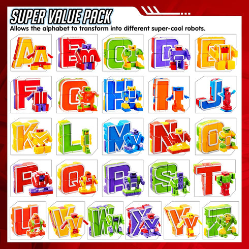 3 4 5 6 7 8 JOYIN Alphabet Robots Toys for Kids, ABC Learning Toys, Alphabots, Letters, Toddlers Education Toy