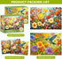 2 Pack Puzzles for Adults 1000 Pieces, Thick and Durable Hummingbirds and Flowers Jigsaw Puzzles