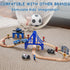 Set Playset SainSmart Jr. Wooden Train - Interactive Police for Kids | Building Toy with Train, Figures & Accessories |