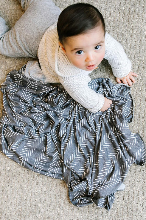 Canyon Large Premium Knit Baby Swaddle Blanket by Copper Pearl