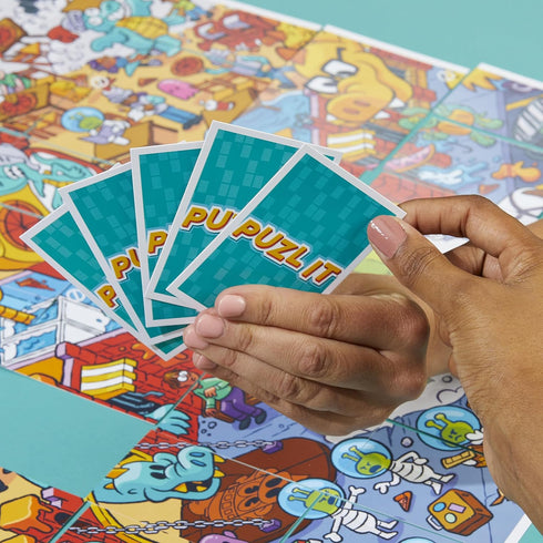 Hasbro Gaming Puzl It Game - Competitive Puzzle Card Game for Ages 7+, Family Game for 2 to 6 Players