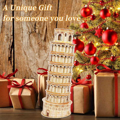 3D Puzzles for Adults & Kids - Leaning Tower of Pisa City Large Architecture Model Kit, 70 PCS STEM Educational Toys