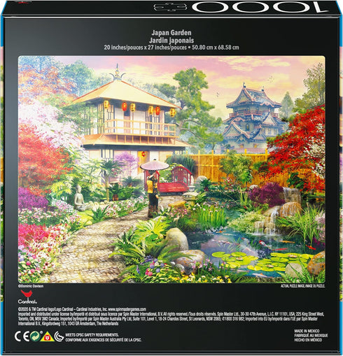 2-Pack of 1000-Piece Jigsaw Puzzles, Amalfi Coast & Japan Garden, Exclusive for Adults and Kids Ages 8+.