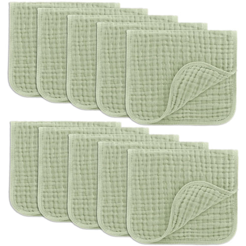 Comfy Cubs Muslin Burp Cloths 20" x 10", Pack of 10 -