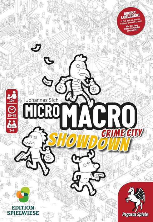 Pegasus Spiele 59064G MicroMacro: Crime City 4 – Showdown Edition Spielwiese