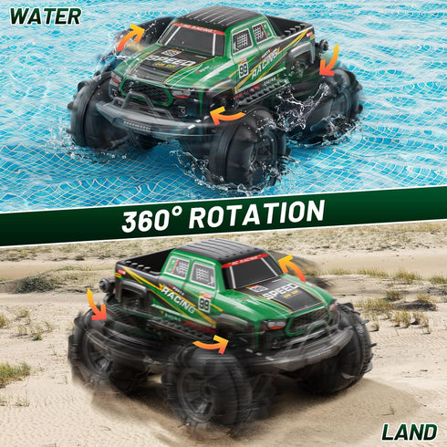 PEADUCK 6-12, 360 2.4GHz, 3 4 5 6 7 8 9 10 11 12 Remote Control Car for Kids Ages All-Terrain RC Truck with Spray