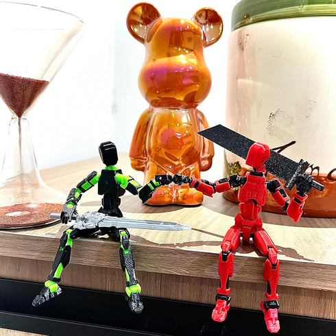 2 Packs T13 Action Figure Set: Dummy 13 3D Printed Action Figure Toy Gifts for Kids, Mechanical Doll for Boys Girls