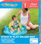 SwimSchool Baby Splash Play Mat, Inflatable Play Pool for Babies with Backrest, Includes Baby Water Toy Rings (Seafoam