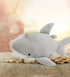 DolliBu Gray Shark Plush Coin Bank, Soft Stuffed Piggy Bank, 9 Inches