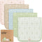 KeaBabies Cotton Muslin Burp Cloths Baby Boy, Girl - 5-Pack Soft &