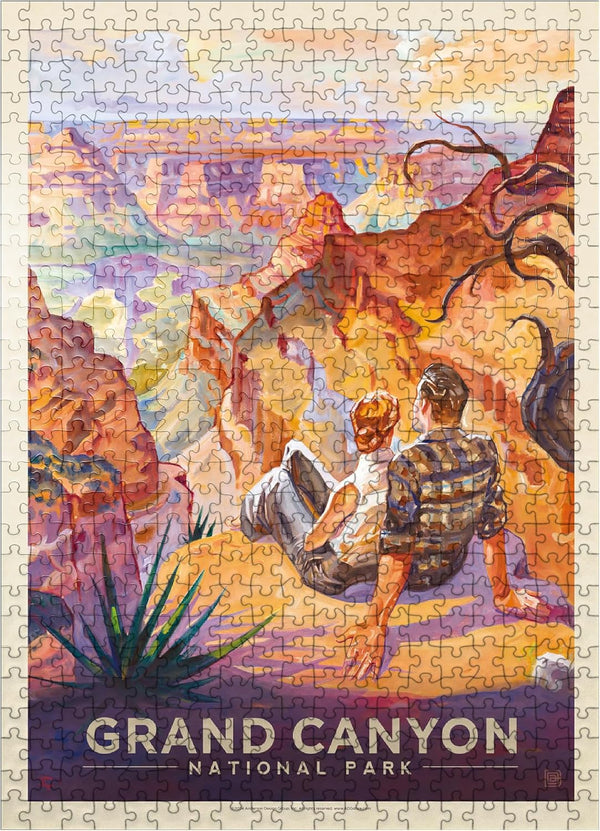 MyPuzzle Grand Canyon National Park Vintage Poster: Premium 500 Piece Jigsaw Puzzle for Adults - A Grand Vista