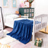 NTBAY Plush Flannel Baby Blanket, 30x40 Inches Navy Blue Cozy Unisex Toddler Blanket for Stroller, Crib, Travel