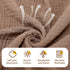 VitalCozy 8 (32 32 Inch,Modern Pcs Baby Muslin Hooded Bath Towels and Washcloths Muslin Cotton Hooded Baby Towels