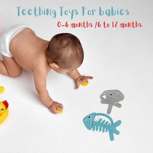 Fish-Themed Baby Crinkle Book - Teething Toy for Infants