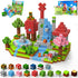 150PCS Magnetic Blocks-Magnetic Building Blocks Magnet Toys Set Stacking Forest World with