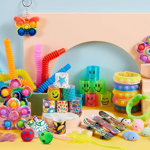 60 Pack, JOYIN Pcs Party Favors for Kids, Fidget Toys Sensory Toy, Goodie Bags Fillers for Birthday Party, Prizes