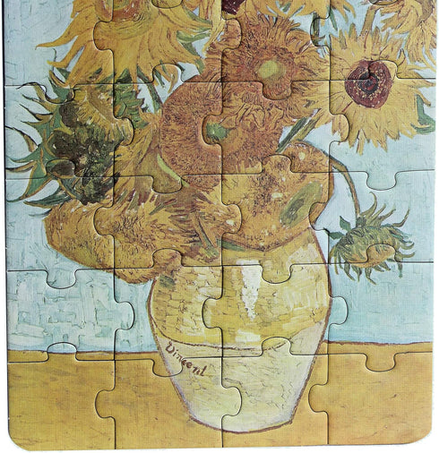 24 Pieces Twelve Sunflowers Puzzle - Toddler Artist Puzzles for Kids Ages 3-5 Easy Intellectual Decompression Game