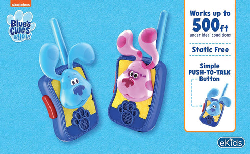 eKids Blues Clues and You Walkie Talkies for Kids, Indoor Outdoor Toys for Fans of Blues Clues, Boys and Girls