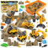 Asoxt 43-Piece Construction Sensory Playset 2 lbs Play Sand, 4 DIY Trucks, Crane