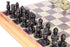 StonKraft 10" X 10" Chess Board Game Set with Wooden Base & Stone Inlaid Pieces