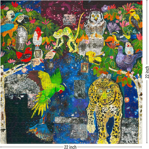 Antelope - 1000 Piece Jigsaw Puzzle for Adults, Jungle Singers by Enzhao Liu, 16.50" x 33.15", Matte Finish