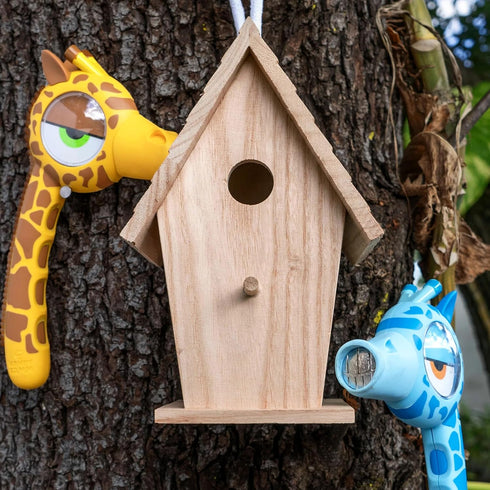 Famm Hammer 5 Handy Real Metal Yellow Giraffe for Kids, Patented Safety Mouth Sleeve and Nail Remover, STEM DIY Tool