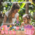 Set, Summer JOI MEW Kids Pink Gardening Tools Garden Toys w/Metal Rake, Shovel, Trowel, Watering Can, Gloves, Tote Bag