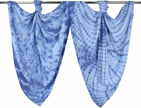 j & Alex's Tie-Dye 100% Cotton Muslin Swaddle Blankets, Skyview, Blue 2 Count, Hand-Dyed Baby Swaddles for Newborns