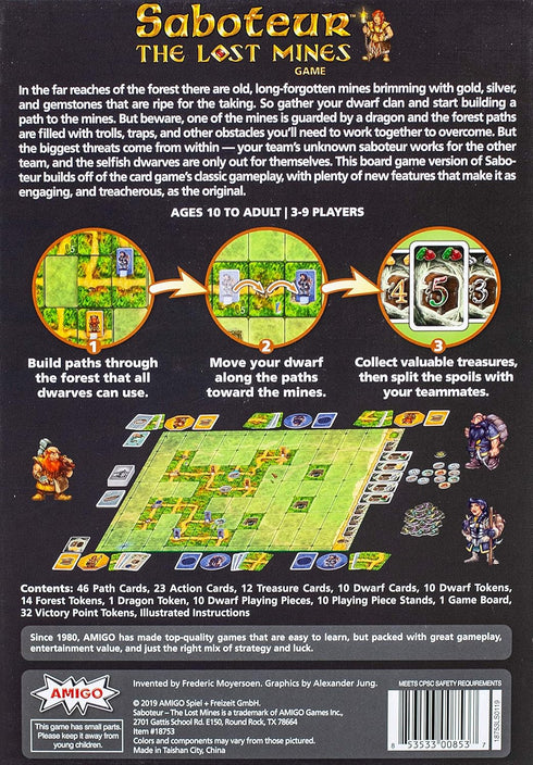 AMIGO Games Saboteur: The Lost Mines - Thrilling Clan-Based Strategy Board Game for 3-9 Players, Ages 10+