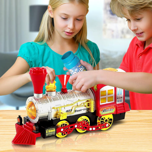 1-6 ArtCreativity Christmas Train Toy Bubble Machine for Kids, Bubble Blower Maker, Bubble Music Train for Kids