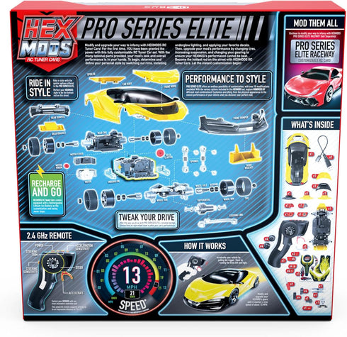 HEXBUG HEXMODS Pro Series Elite Rechargeable Remote Control Car, Buildable Scale Model STEM Toys for Kids & Adults 14+