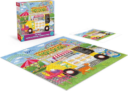 Ceaco Food Trucks Hot Dog Truck II - 500 Piece Jigsaw Puzzle for Food Lovers