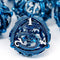 Unique Round Hollow Orb Metal DND Dice Set for Role Playing Games (RPG) - Stunning Blue Dragon Dice