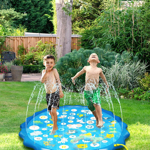 ARFBEAR 67" 3-16 Summer Splash pad for Kids, Kiddie Pool Splash Pads for Toddlers Outdoor Water Spray Play Mat Wading