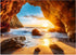Jeacirio 500 Pieces Puzzles for Adults Jigsaw Puzzle Beach Sea Cave Sunset Puzzle