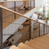 Indoor Outdoor Baby Safety Stair Railing Net, Baby Proofing Stair Banister Rail Guard, 10ft L x 2.6ft H Brown