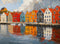 Fjord Facades: Norway's Water's Edge by Cross & Glory, 1000 Piece Jigsaw Puzzle for Adults, Norwegian Village Scene