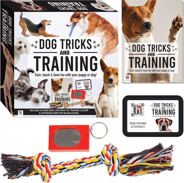 Hinkler Dog Tricks and Training Box Set, Pet Care Guide, Dog Training Essentials, Access to Online Training Videos,