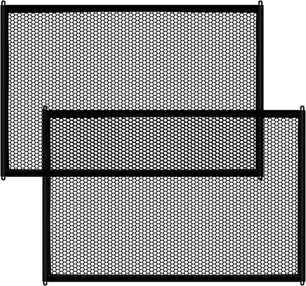 2 Pack Dog Gate, Mesh Baby Gate, 43.3'' X 28.3'' for Stairs & Doorways, No Drilling, 12 Hooks by Lofekea
