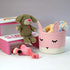 Cute Pink Bunny Toy & Storage Basket - Perfect for Nursery Decor