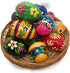 Rumikrafts Hand Painted 13 Wooden Easter Eggs, 3 inches, ecofriendly and Lightweight, Kids