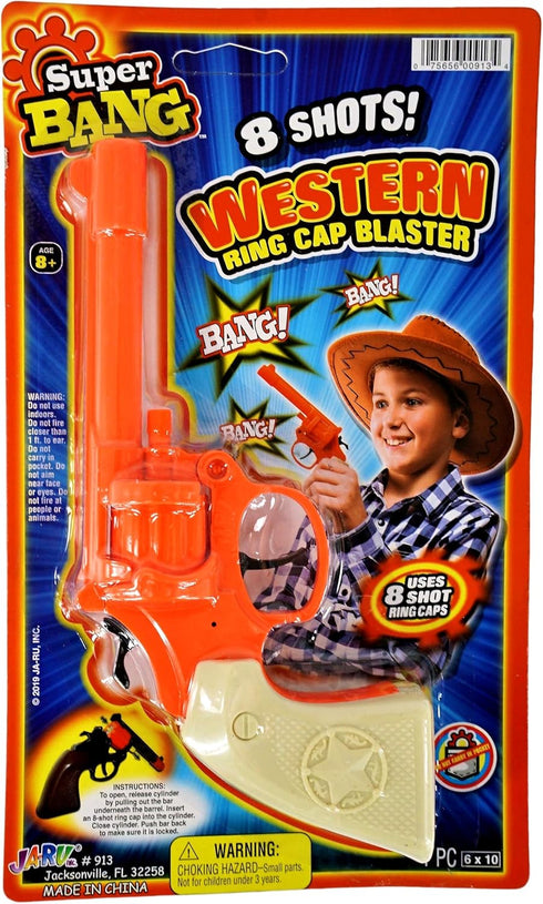 JA-RU Western Wild West Cap Gun Super Bang Action Bang Party Favors Supplies for Kids (1 Unit) 913-1A