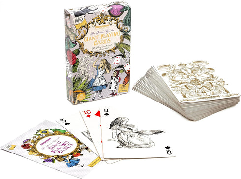 Professor PUZZLE The Queen’s Guard Giant Playing Cards - Alice in Wonderland Jumbo Cards for All Games