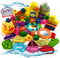 Mtty's Toy Stop 119pcs Ultimate Bath Toys Set Featuring Giant Rubber Duck,