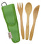 Kid's Bamboo Utensil Set, Kiwi Green - 1 EA