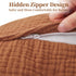100% 2 Pack Pro Goleem Muslin Nursing Pillow Cover, Cotton Soft Breathable Feeding Pillow Slipcover for Breastfeeding