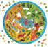 eeBoo Biodiversity 500Pcs Round Jigsaw Puzzle - Sustainable Cardboard, 23'' Diameter, by Kelsey Oseid