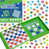 2 in 1 Checkers Set, Magnetic Game Board -Checkers & Tic-Tac-Toe, Thick