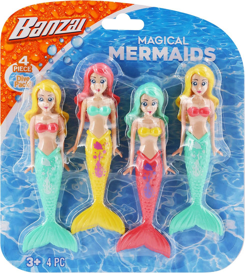 BANZAI 4pc Dive Mermaids - Colors May Vary