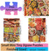 Small Jigsaw Puzzles for Adults, 150 Pieces, Japanese Barbecue Restaurant, 6 x 4 Inches, 3 Pcs, Mini Easel Included